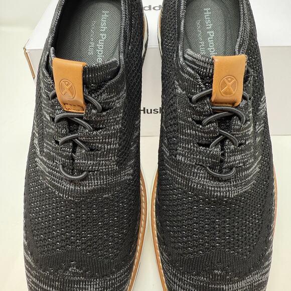 Hush Puppies Men's Expert Wingtip Knit Oxford Shoes In Black Multi Size 8 New - Picture 5 of 10